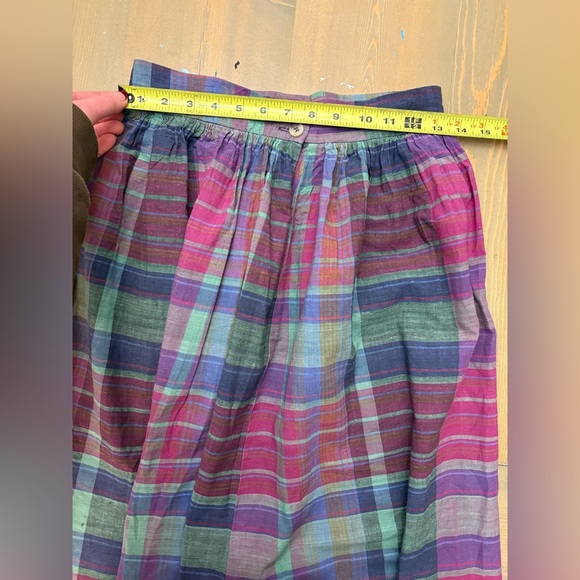 Vintage Romantic Plaid Multicolor Women's Skirt Size Small - Picture 5 of 5